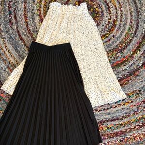 SHEIN Black and White A-Line Skirt Duo